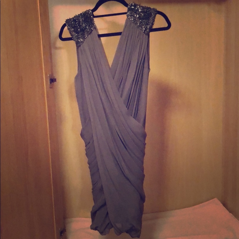 French Connection Grey/Silver Cocktail Dress